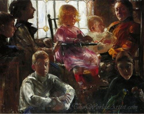 The Family Of The Painter Fritz Rumpf