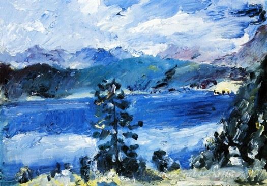 The Walchensee With A Larch Tree