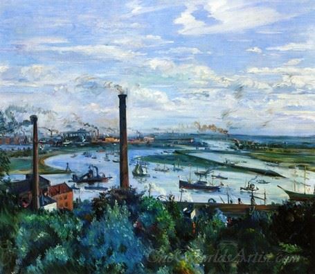 View Of The Kohlbrand Hamburg