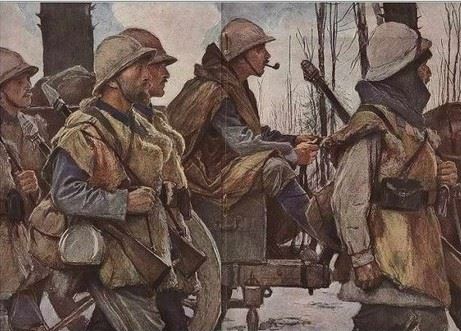 A Machine Gun Company Of Chasseurs Alpins In The Vosges
