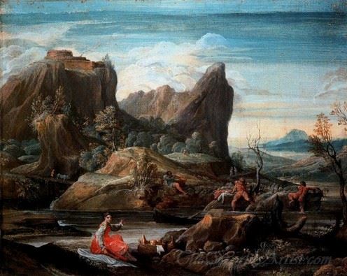 Paysage Avec Baigneurs